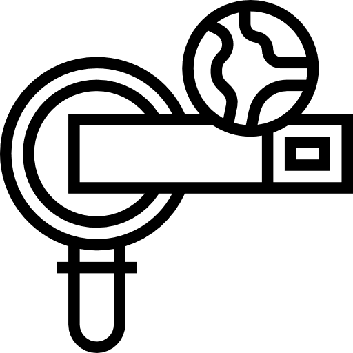 Search engine magnifying glass ui cogwheel icon