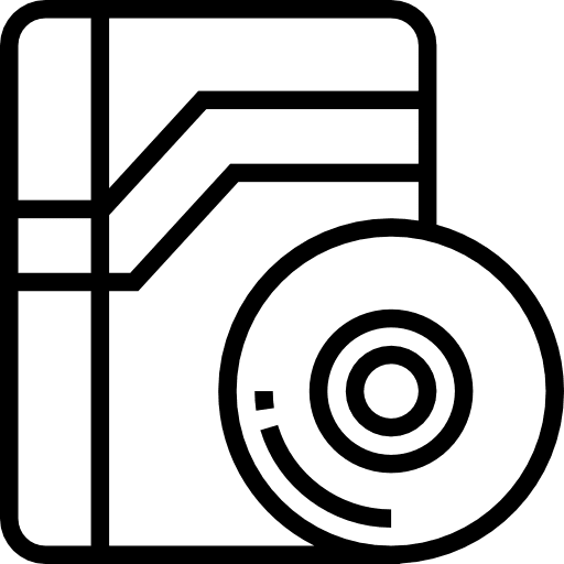 Software programming disc data icon