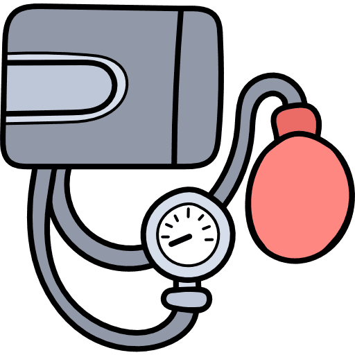 Sphygmomanometer arm medical equipment icon