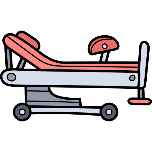 Bed stretcher bed hospital icon