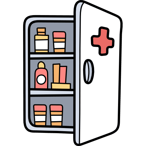 Medicine cabinet medical healthcare and medical medicines icon