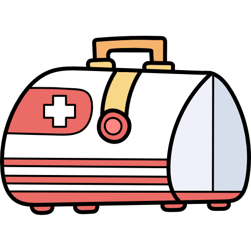 Bag first aid box medical instrument first aid kit icon