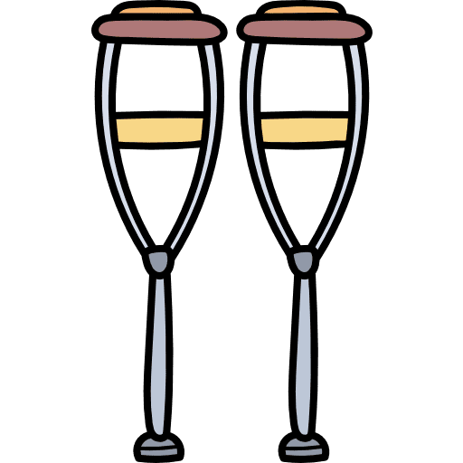Crutches healthcare and medical crutch crutches icon