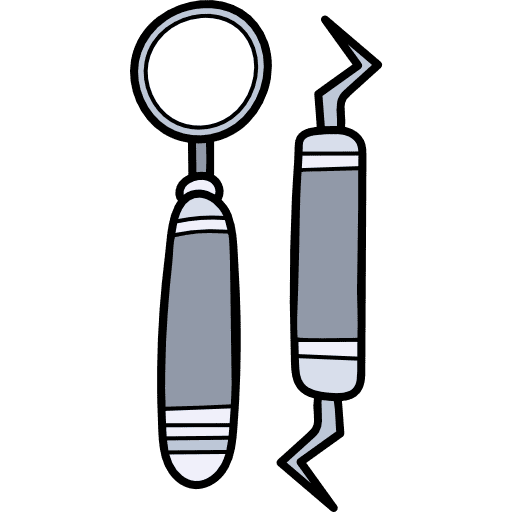 Dentist tools dentist teeth hygienic icon