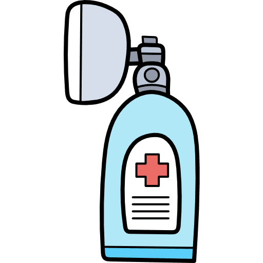 Oxygen mask oxygen mask breathing inhalator icon