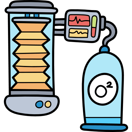 Breathing healthcare and medical equipment hospital icon