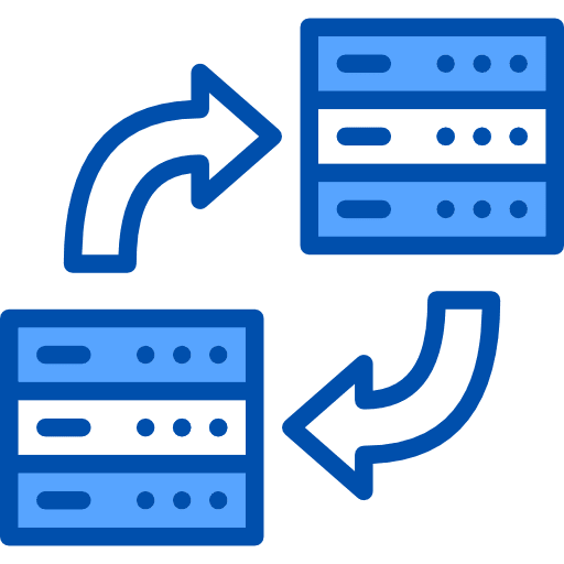 Data transfer loading computer data transfer icon