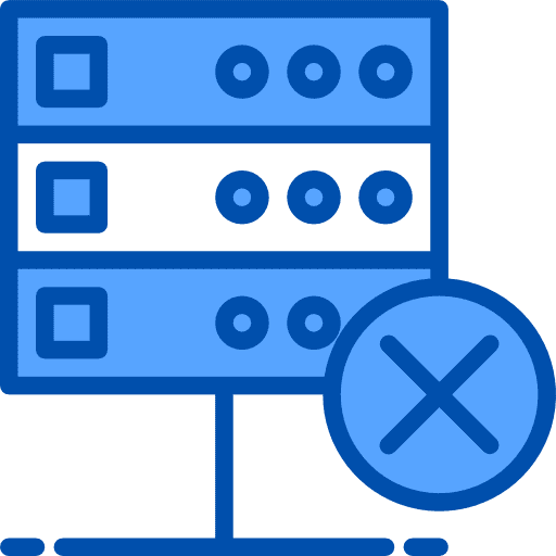Database cloud computing database delete icon