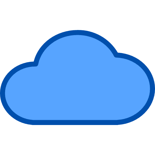 Cloud atmospheric nature cloud computing icon