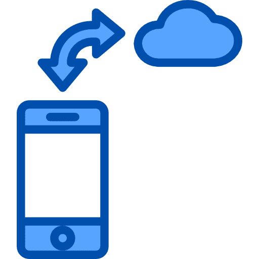 Data transfer multimedia communications smartphone icon