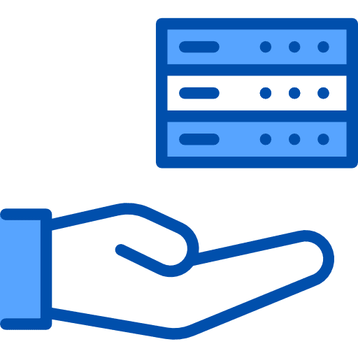 Keep hand file storage database icon