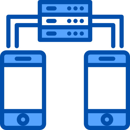 Sync cellphones data transfer sync icon