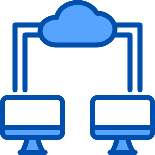 Sync servers computer cloud icon