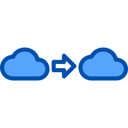Transfer download cloud computing cloud data icon