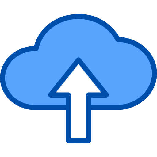 Upload multimedia shapes and symbols north icon
