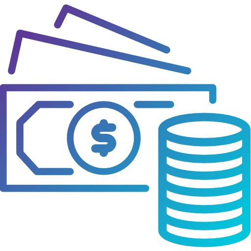 Money money coins stack icon