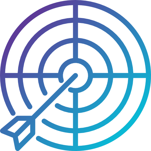 Target archery arrow business and finance icon