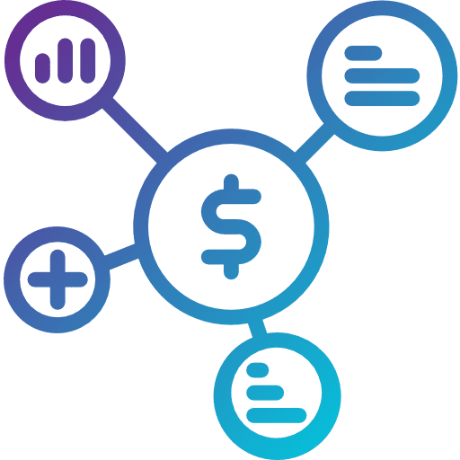 Business organized diagram business icon