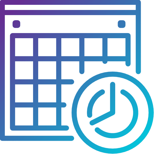 Calendar clock hour dates icon