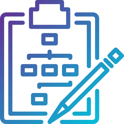 Clipboard business strategy process icon