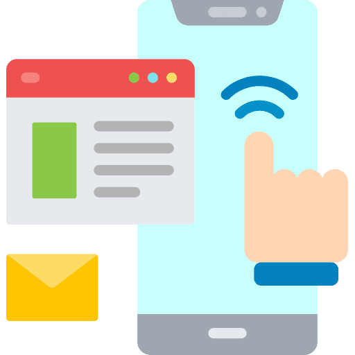 Promo cellphone electronics hands and gestures icon