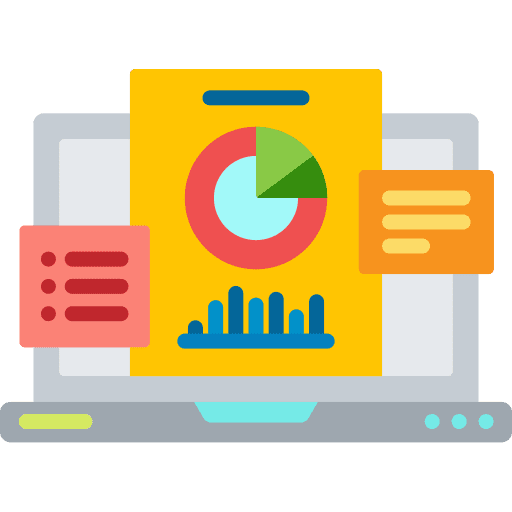 Report pie chart document business icon