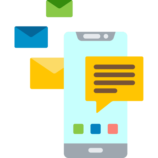 Sms marketing electronics chat icon