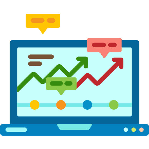 Trend globe grid arrows trend icon