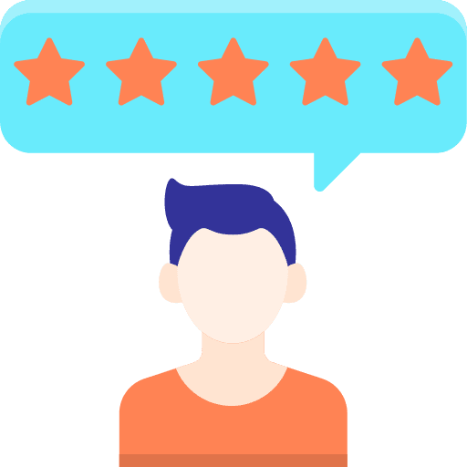Customer review communications rate reviews icon