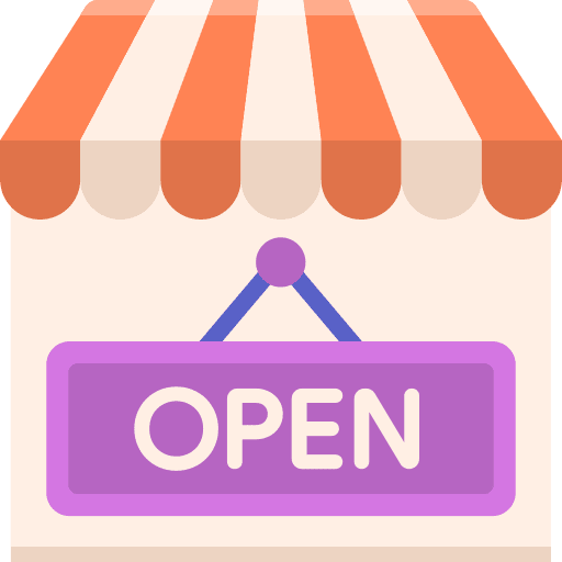 Shop snow store sign icon