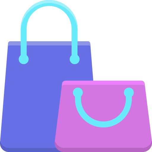 Shopping bags commerce sale shopping icon