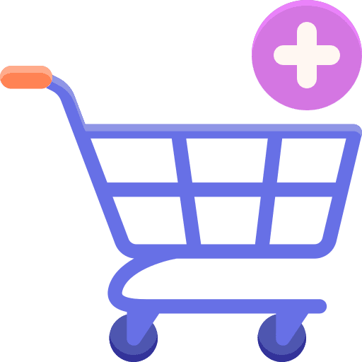 Shopping cart online store buying add icon