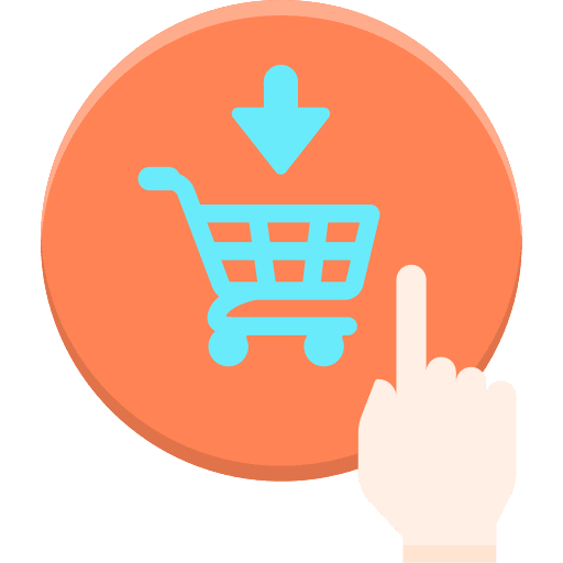 Add to cart hand market shop icon