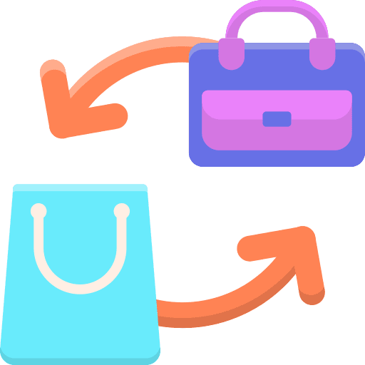 B2b commerce and shopping bag shopping bags icon