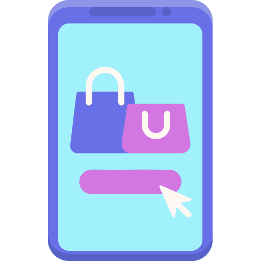 Shopping bags app application shopping bags icon