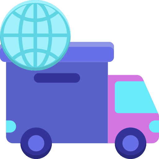 Worldwide ui delivery pickup truck icon