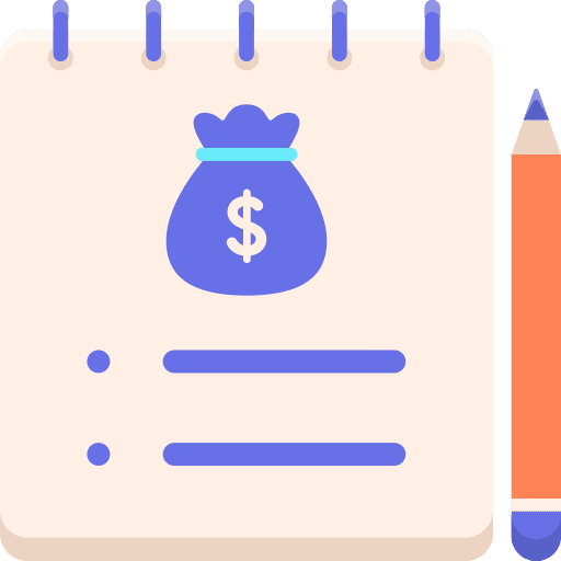 Accounts accounts logistics notepad icon