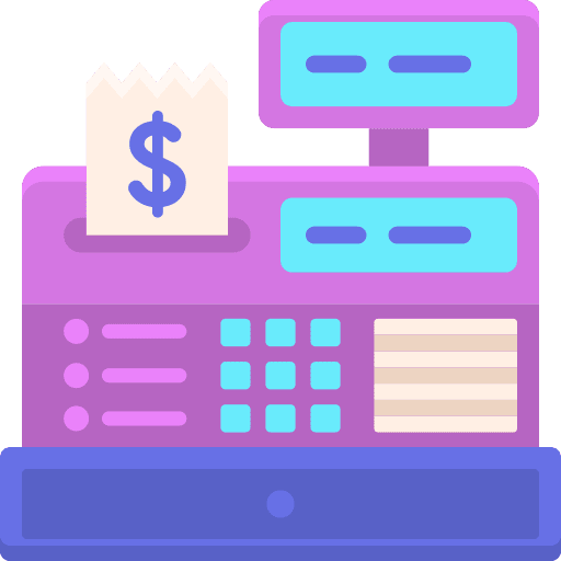 Cashier machine commercial cashier business icon