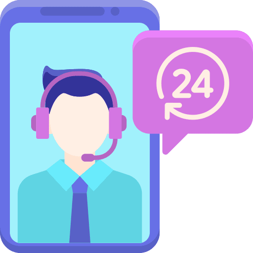 Chat bubble technology telemarketer call icon