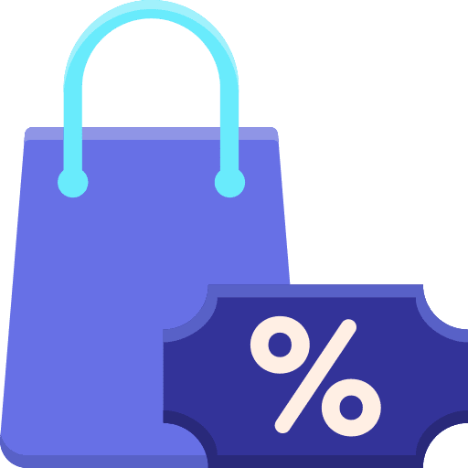 Discount commerce and shopping shopping bag sale icon