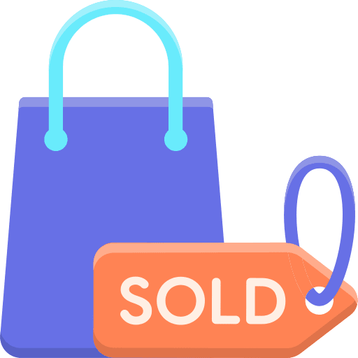 Shopping bag commerce shopper label icon