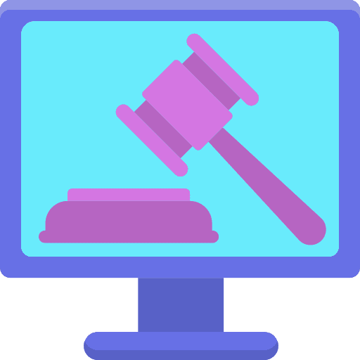 Auction electronics justice law icon