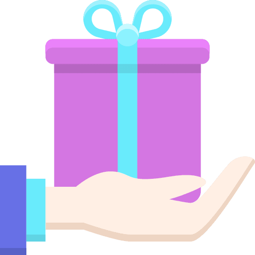 Gift give present hand icon