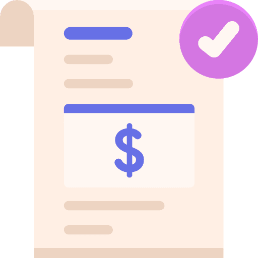 Invoice money commerce files and folders icon