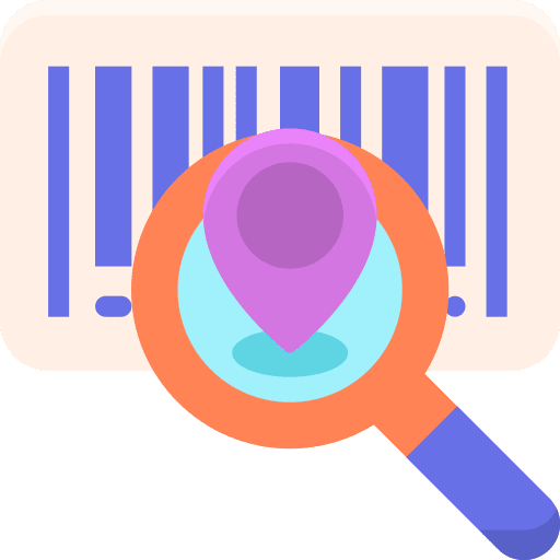 Tracking code commerce maps and location icon