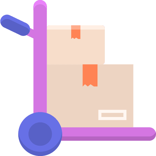 Trolley boxes commerce and shopping deliver icon