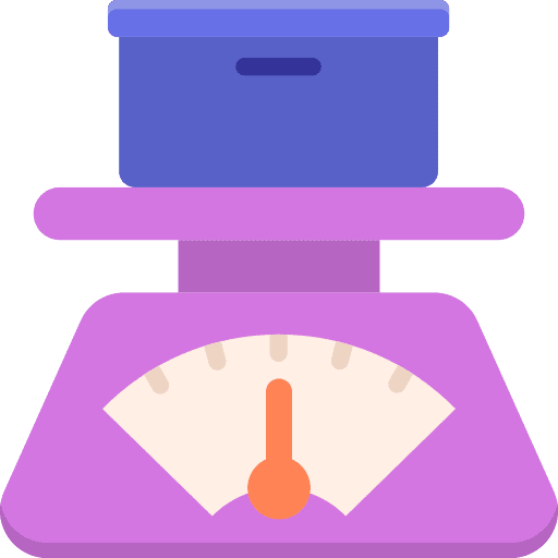 Weight scale service commerce and shopping logistics icon