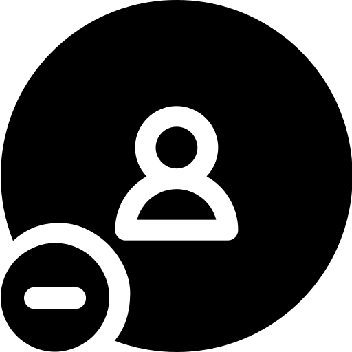 Delete friend account user technology icon