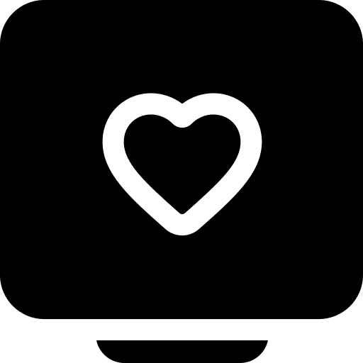 Heart electronic heart love and romance icon