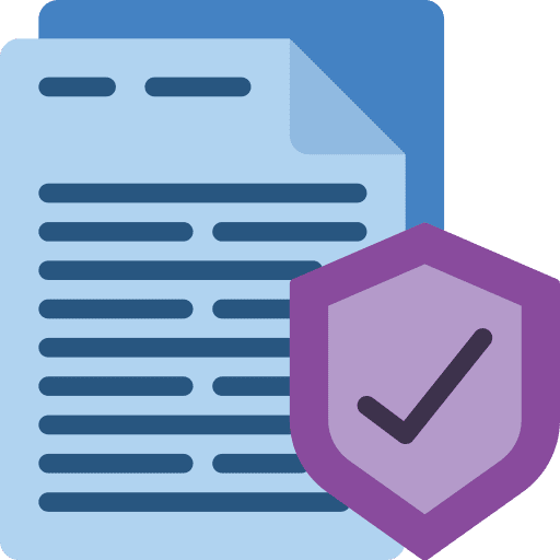 Insurance document paper pen icon